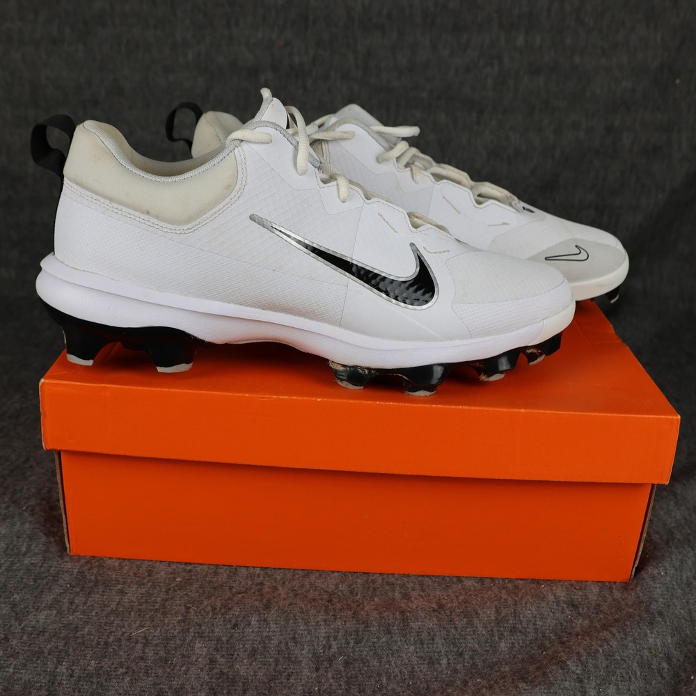 Nike Shoes Mens Size 12 White Black Baseball Cleats Low Top Spikes FZ0915-102